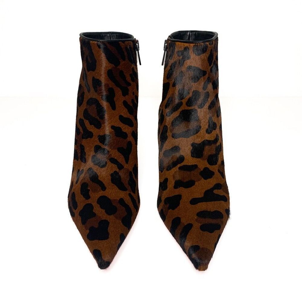 Christian Louboutin So Kate 55 Ankle Booties EU 39.5 US 9.5 Leopard Pony Heels - Picture 2 of 9